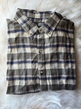 Classic Olive & Navy Plaid Button-Down Shirt by Canyon Guide